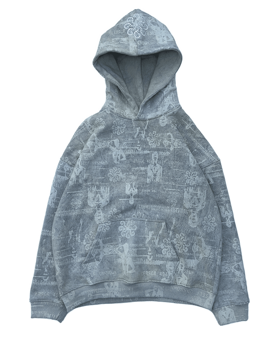 GLITCH HOODIE (GHOST GREY)