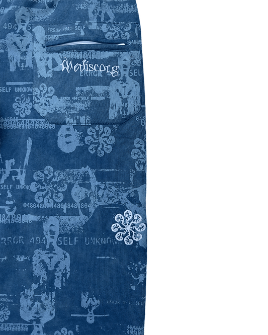 GLITCH JOGGERS (BROKEN BLUE)